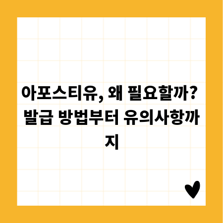 아포스티유, 왜 필요할까? 발급 방법부터 유의사항까지