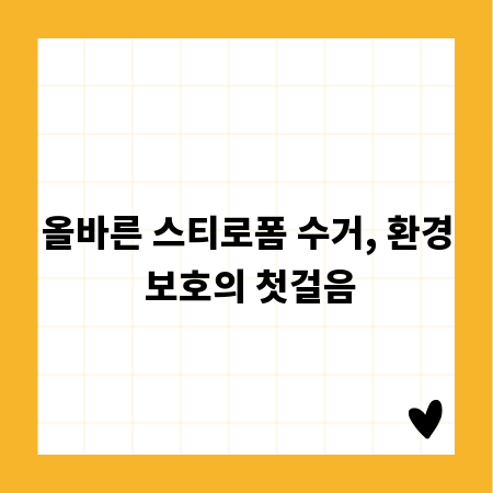 올바른 스티로폼 수거, 환경 보호의 첫걸음