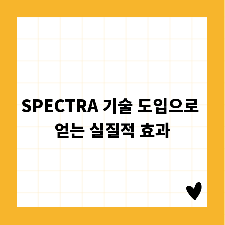 SPECTRA 기술 도입으로 얻는 실질적 효과