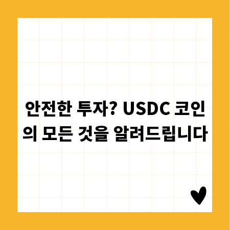 안전한 투자? USDC 코인의 모든 것을 알려드립니다