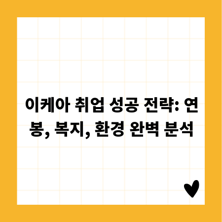 이케아 취업 성공 전략: 연봉, 복지, 환경 완벽 분석