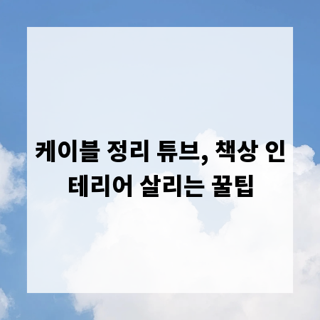케이블 정리 튜브, 책상 인테리어 살리는 꿀팁