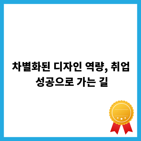 차별화된 디자인 역량, 취업 성공으로 가는 길