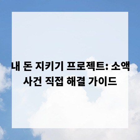 내 돈 지키기 프로젝트: 소액사건 직접 해결 가이드
