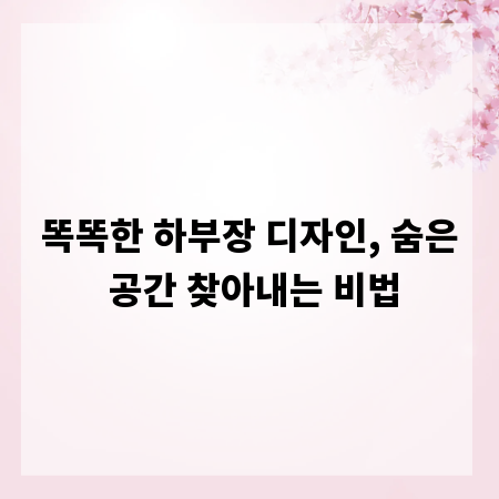 똑똑한 하부장 디자인, 숨은 공간 찾아내는 비법
