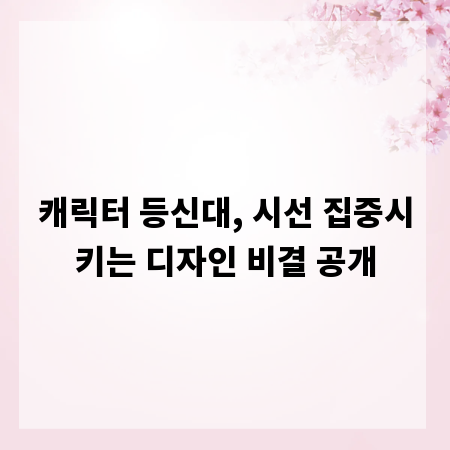 캐릭터 등신대, 시선 집중시키는 디자인 비결 공개
