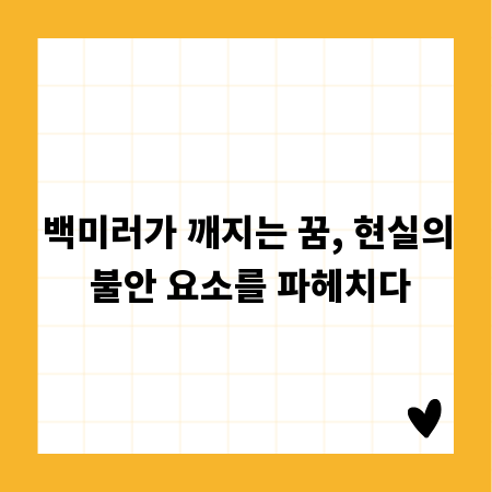 백미러가 깨지는 꿈, 현실의 불안 요소를 파헤치다